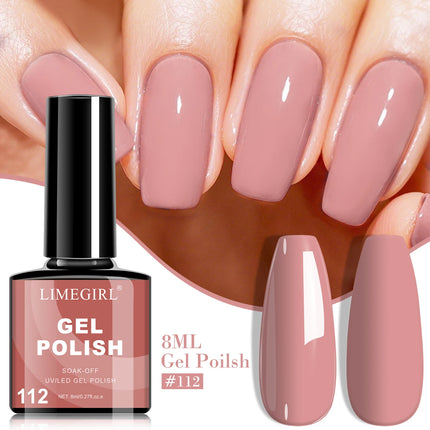 LIMEGIRL 8ML Nail Gel Polish Nail Supplies Vernis Semi Permanent Nail Art Manicure Soak Off LED UV Gel Nail Varnishes