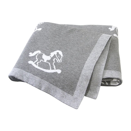 Baby Blankets Knitted Newborn Swaddle Stroller Bedding Wrap Cartoon Alpaca Infantil Boys Girls Receiving Blanket Children Quilts