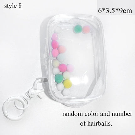 2023 Plush Doll Storage Pouch Transparent Mystery Box Storage Fashion Thicken Keychain Bag Classic Cute Doll Bag Keychain Wallet