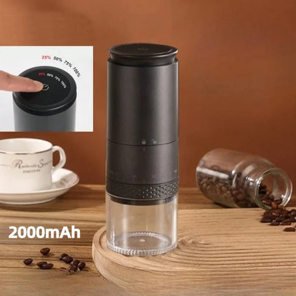 New Portable Electric Power Display Coffee Bean Grinder 38 Gears External Adjustable USB 2000mAh Household Burr Coffee Machine