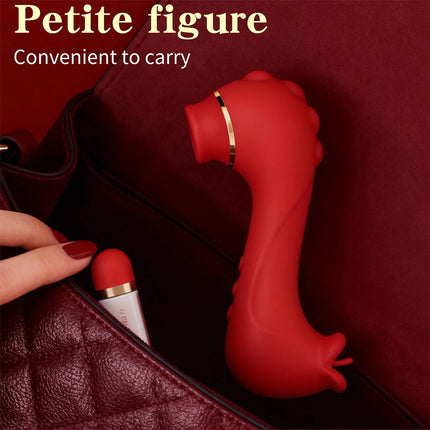 2 in 1 Sucking Vibrator Female Clit Nipple Stimulator G Spot Oral Licking Sexual Masturbator Erotic Adult Sex Toys for Women