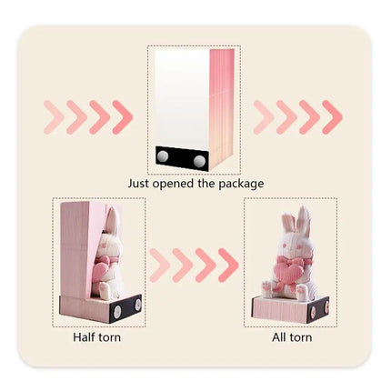 3D Notepad Cute Bunny 3D Memo Pad Animal Sticky Note Art Notes Block Office Accessories Birthday Gifts For Kids Friends