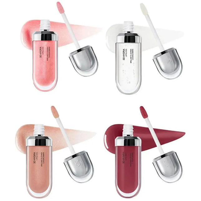 3D Hydra Lipgloss Mirror Lip Glaze Shimmer Moisturizing Pearlescent Color Liquid Lip Gloss Plump Glossy Non Stick Cup Balm ﻿