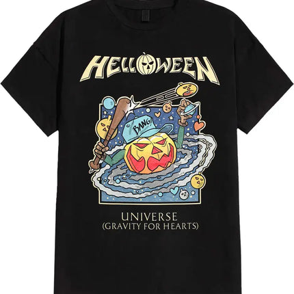 Helloween United Forces T-Shirt Women Men Oversized Street Y2K Hip Hop Short Sleeve Hip Hop Casual Cotton Female Male Clothing