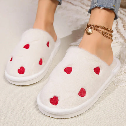 Women's LOVE Slippers Fuzzy Fluffy Memory Foam Slides House Shoes Open Toe Indoor and Outdoor Cute Comfort Living Room Shoes