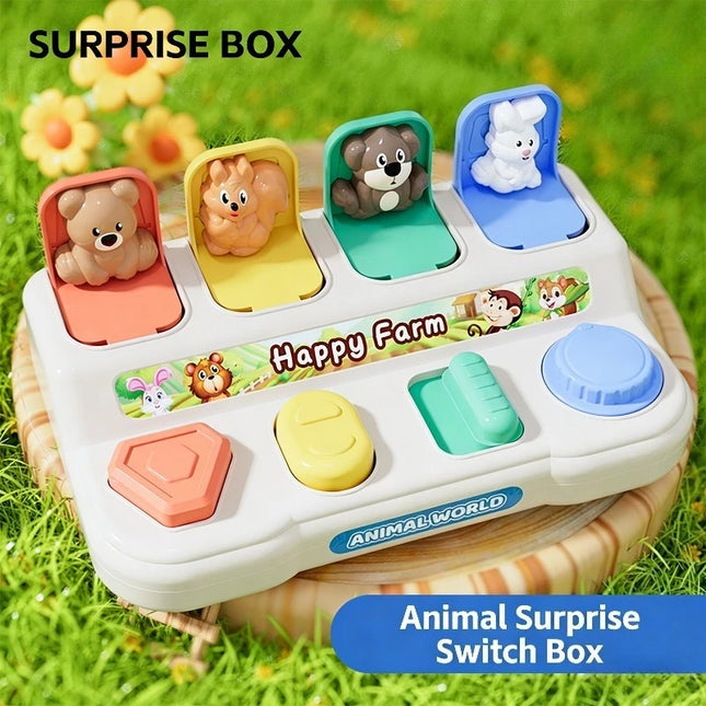 Baby Hide and Seek Mechanism Box Early Education Puzzle Toy Pop Up Switch Box Baby Finger Flexibility Cognitive Exercise