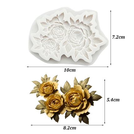 Flower Peony Silicone Sugarcraft Mold Resin Tools Cupcake Baking Mould Fondant Cake Decorating Tools