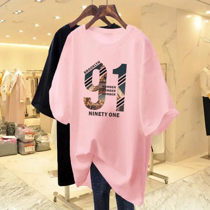 Summer Digital Building Print Cotton Basic T-shirt Women Fashion Casual O-neck Short Sleeve Top Tee Loose Oversized Y2k Pullover