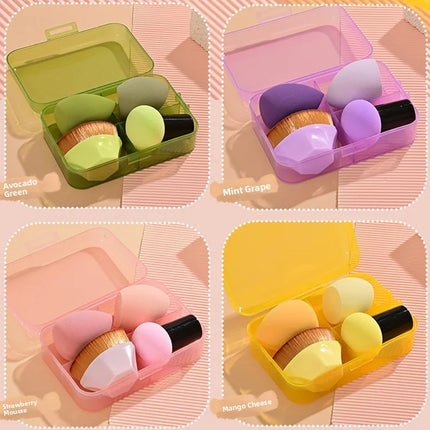 Magic Foundation Makeup Brush Set Soft Beauty Blender Gourd Shaped Makeup Sponge Loose Powder Brush Cosmetic Tools Kit