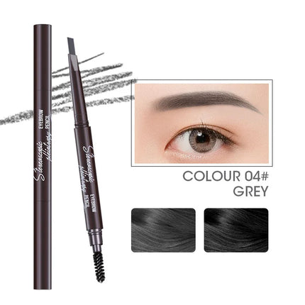 Waterproof Double-Headed Eyebrow Cosmetics Pencil 5 Colors Natural Long-Lasting Makeup Tattoo Paint for Eyebrows