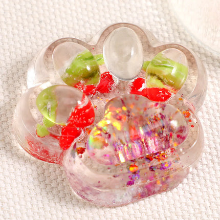 Squishy Fruit Cat Paw Fidget Toys Soft Pinch Cute Cat Paw Slow Rebound Pinch Stress Relief Squeeze Toy for Adults Gifts
