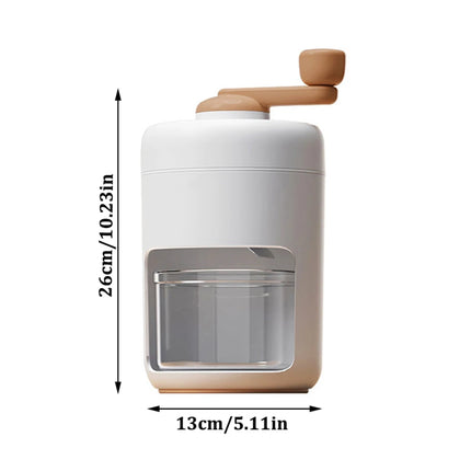 Manual Ice Shaver Machine for Home DIY Slushy Snow Cone Maker Portable Hand Crank Stainless Steel Blade Kitchen