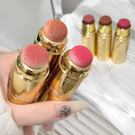 SHAQINUO Velvet Matte Smooth Blush Stick Long-lasting Brown Tone for Autumn & Winter Natural Makeup Effect And Easy To Apply
