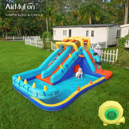 Outdoor Small Children's Inflatable Bounce Castle Double Slide Combination Bounce House Inflatable Castle