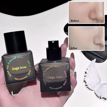 Gege Bear Clear Flawless Foundation, Natural, Hydrating, Long-Lasting, Coverage for Dry and Oily Skin Types to Even Skin Tone