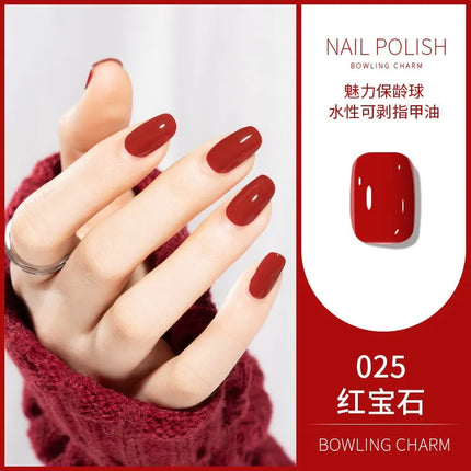 40 Colors New Nail Polish for Summer Water-based Quick Drying Tearable Nail Art Semipermanent Monochrome No Baking Lamp Varnish