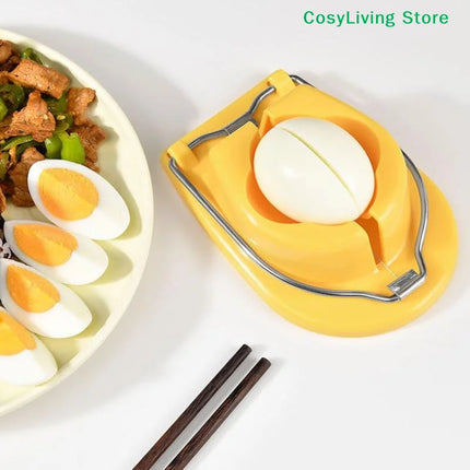 [CL]Handheld Boiled Egg Slicer Labor-saving Rust Resistant Songhua Eggs Divider Efficient Two Cutters Egg Cutter Home[CL]