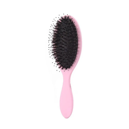 Matte Finish Boar Bristle Hair Brush Nylon Teeth Hair Extension Brush for Women Cushion Brush Hair Styling Smoothing Detangling