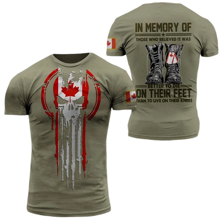 Canada Flag T Shirt Men Maple Emblem Camouflage Tops Pop 3D Jungle Camo Print Proud of Canadian T-shirt Beige Field Short Sleeve