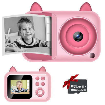 Kids Camera Instant Print Photo, Portable Thermal Printing Camera Toy with HD Digital Video, for 3-12 Years Old Boys Girls