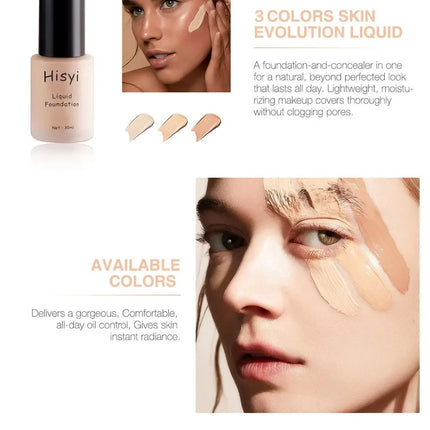 Liquid foundation - Oil-control & long-lasting matte finish, water-resistant, even out skin tone - Perfect natural Korean makeup
