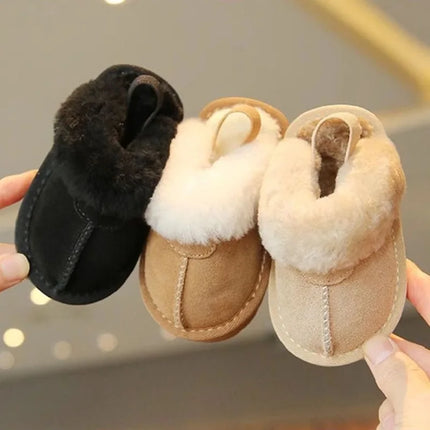 Newborn to 18 Months Children's Woolen Cotton Slippers Soft Soled Warm Baby Casual Shoes Cozy Footwear for Infants