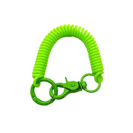 Colorful Lobster Clasp ID Card Holder Lanyard Keyring Anti-lost Spring Rope Retractable Keychain Mobile Phone Chain