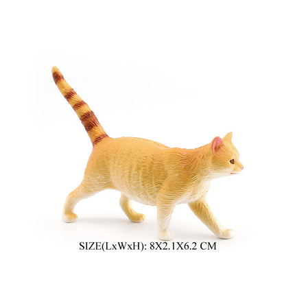 Realistic Plastic Cat Kitty Different Poses Figure Mini Cats Pet Model Figurines Cake Topper Kitten Toy Christmas Birthday Gift