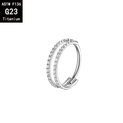 G23 Titanium ASTM F136 Nose Rings Piercing Hoop Earrings For Women Septum Nose Ring Clicker piercing Set  Body Jewelry