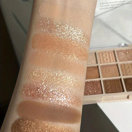 9 Color Eyeshadow Palette, Matte And Shimmer Brown Eyeshadows Powder, Long Lasting Blendable Eyeshadow Cosmetics