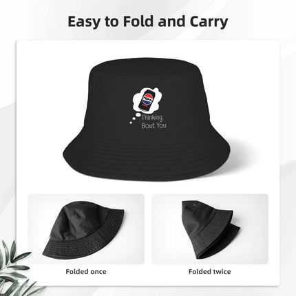 Thinking Bout You Pepsi Max Bucket Hat Panama Bob Hats Outdoor Cool Reversible For Summer Beach Fishing Unisex Fisherman Caps