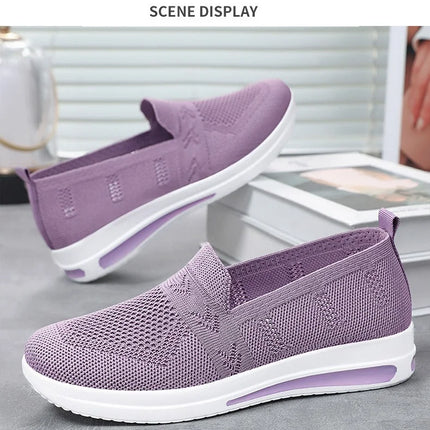 Spring New Women's Sports Shoes, Fashionable, Breathable, Lightweight, Non-slip, Wear-resistant, Casual Sports Shoes, Flat Shoes