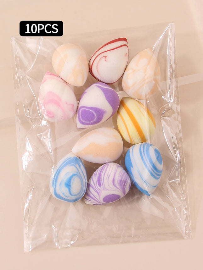 10/20/25/50/100PCS Cute Candy Makeup Sponges - Rainbow Blending Set for Foundation & Concealer, Girls Holiday Gift