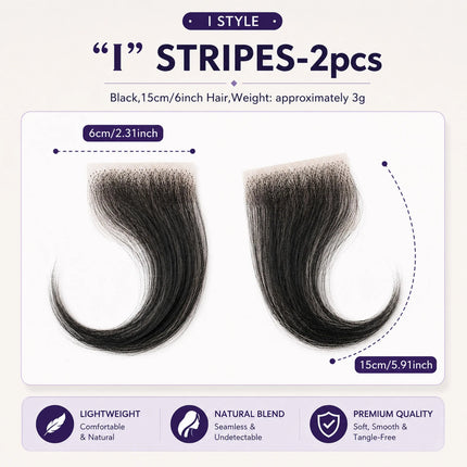 100% Real Human Hair I V Style Edges HD Lace Baby Hair for Women Reusable invisible Swiss Lace Hairline Natural Black Handmade