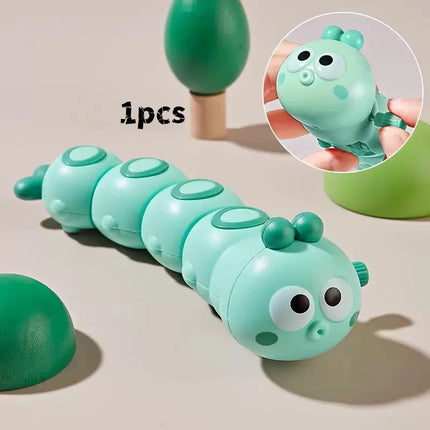 1pcs Cartoon Clockwork Cute and Fun Chained Caterpillar Toys for kids Crawling toy,Toy Children's gift,early education toys