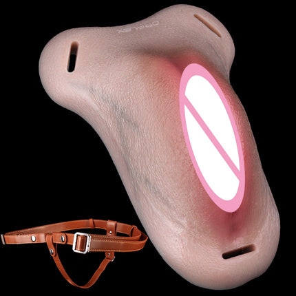 FAAK Strapon Thick Insertable Fake Vagina Clitoris Pads Male to Female Transgender Silicone Male Hiding Underwear Panty Pads