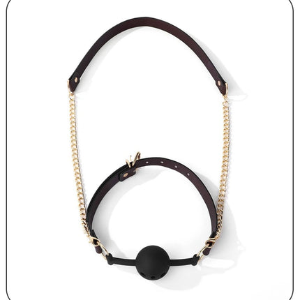 BDSM Thermochromic Mouth Gags Traction Rope Bondage Silicone Ball Breathable Restraints,Sex Toys for Couples,Slave Adult Games