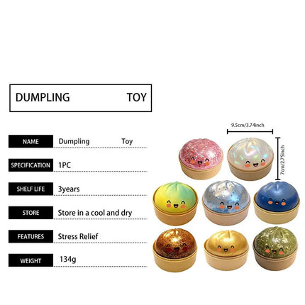 Simulation Flash Dumpling Pressure Ball Slow Rebound Soft Pinch Toy Anti Stress Relief For Office Home Decor And Birthday Gifts