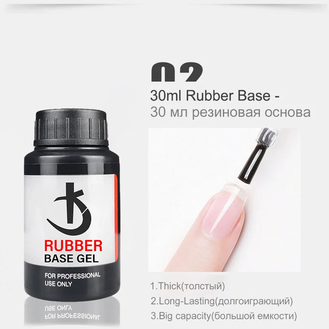 KODI JYJ Base and Top Coat for Gel Polish Acid-free Primer Varnish Hybrid Semi-Permanent Lot Matte Top Nails Thick Rubber Base