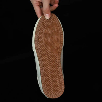 Ins Fashion Suede Leather Women Sneakers Lace Up Flat Shoes Genuine Leather  Ladies Flats Casual Shoes