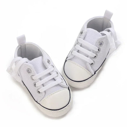 Baby Canvas Classic Sports Shoes Newborn Boys and Girls Printed Star First Walkers Shoes Infant Anti slip Baby Shoes
