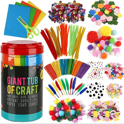 Rainbow Craft Toy Set for Kids DIY Handmade Projects Multiple Materials Party Entertainment Creative Handicraft Toys TMZ
