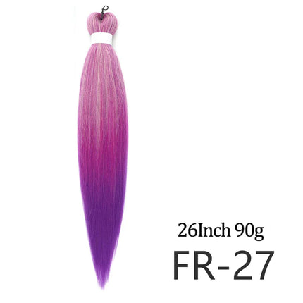 Pre-stretched long braided hair 26-inch crochet braided hair synthetic African Ombre giant Xpression braided hair