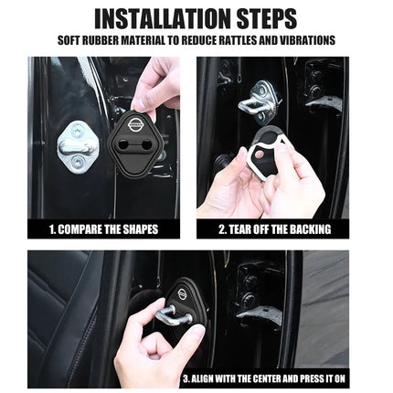 4Pcs Car Styling 3D silicone Door Lock Cover Protective Decoration For Nissan X trail T33 Patrol Y62 Altima Sentra 2018 Kicks