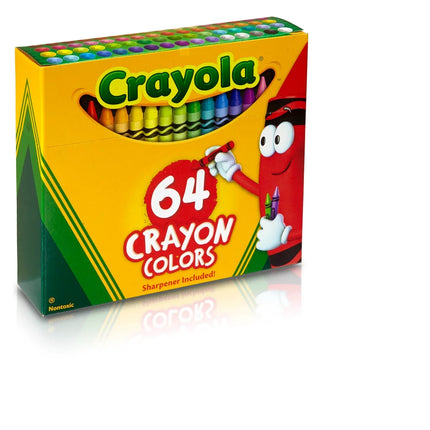 64ct Crayons with Sharpener Kids School Supplies Art Classroom Essentials for Teachers Coloring Gift
