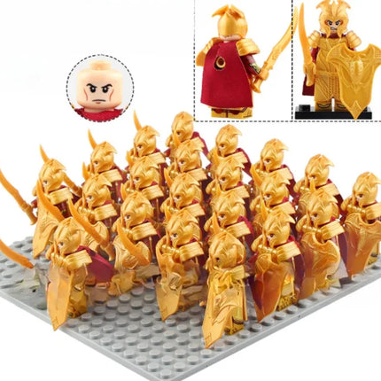 21PCS Medieval Ancient Roman Warrior Series Spartan 300 Warrior Children's Building Block Toys DIY Micro Scene Ornaments