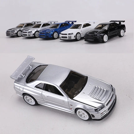 ZZC MODEL 1:64 GTR R34 Die-cast Alloy Car Model Toys Can Open The Hood