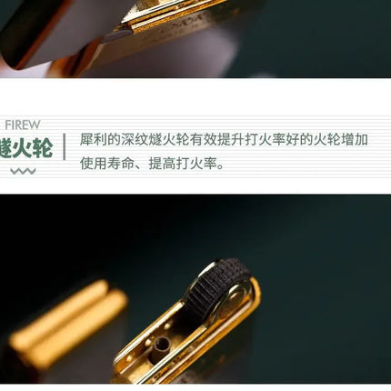 Zorro 636 Metal Ultra Thin Butane Gas Inflatable Grinding Wheel Lighter Holiday Gift Smoking Accessories Men's Small Tools Gift