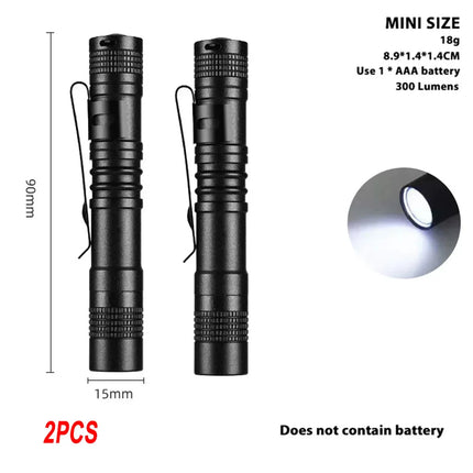 Mini Portable LED Pen Light Pocket Ultra Bright High Lumens Handheld Flashlight Linterna Torch For Camping Outdoor Emergency