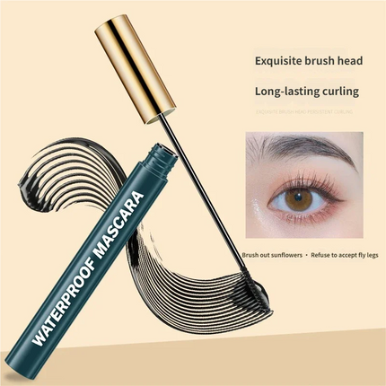 Waterproof 4D Mascara Black Brown Ultra Thin Brush Head Long-Lasting Smudge-Proof Eyelash Lengthening Extension Mascara Makeup